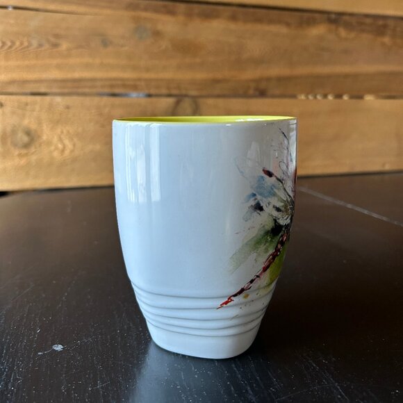 Dean Crouser Ceramic Dragonfly Coffee Mug Cup Watercolor Painting Collectible - Picture 3 of 13